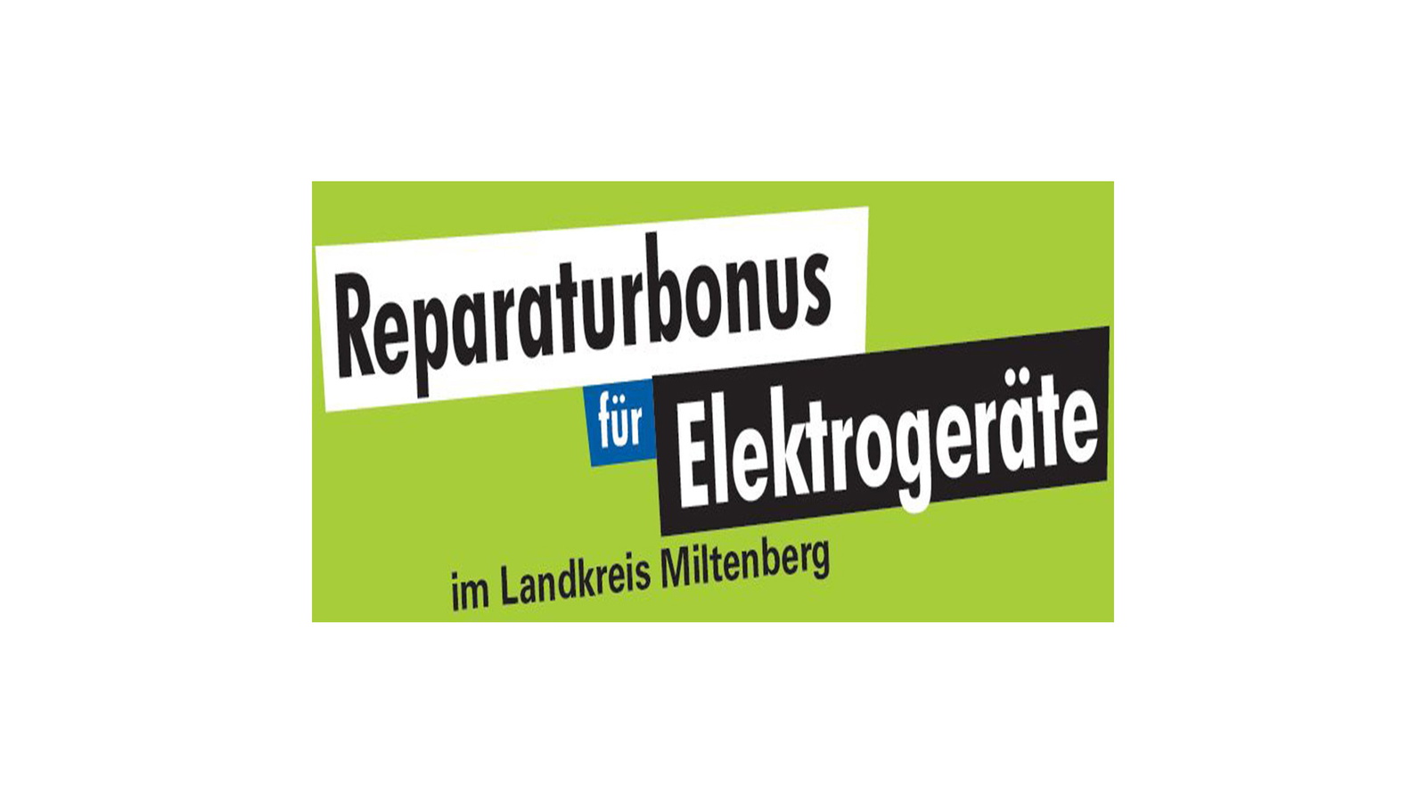 Reparaturbonus für Elektrogeräte