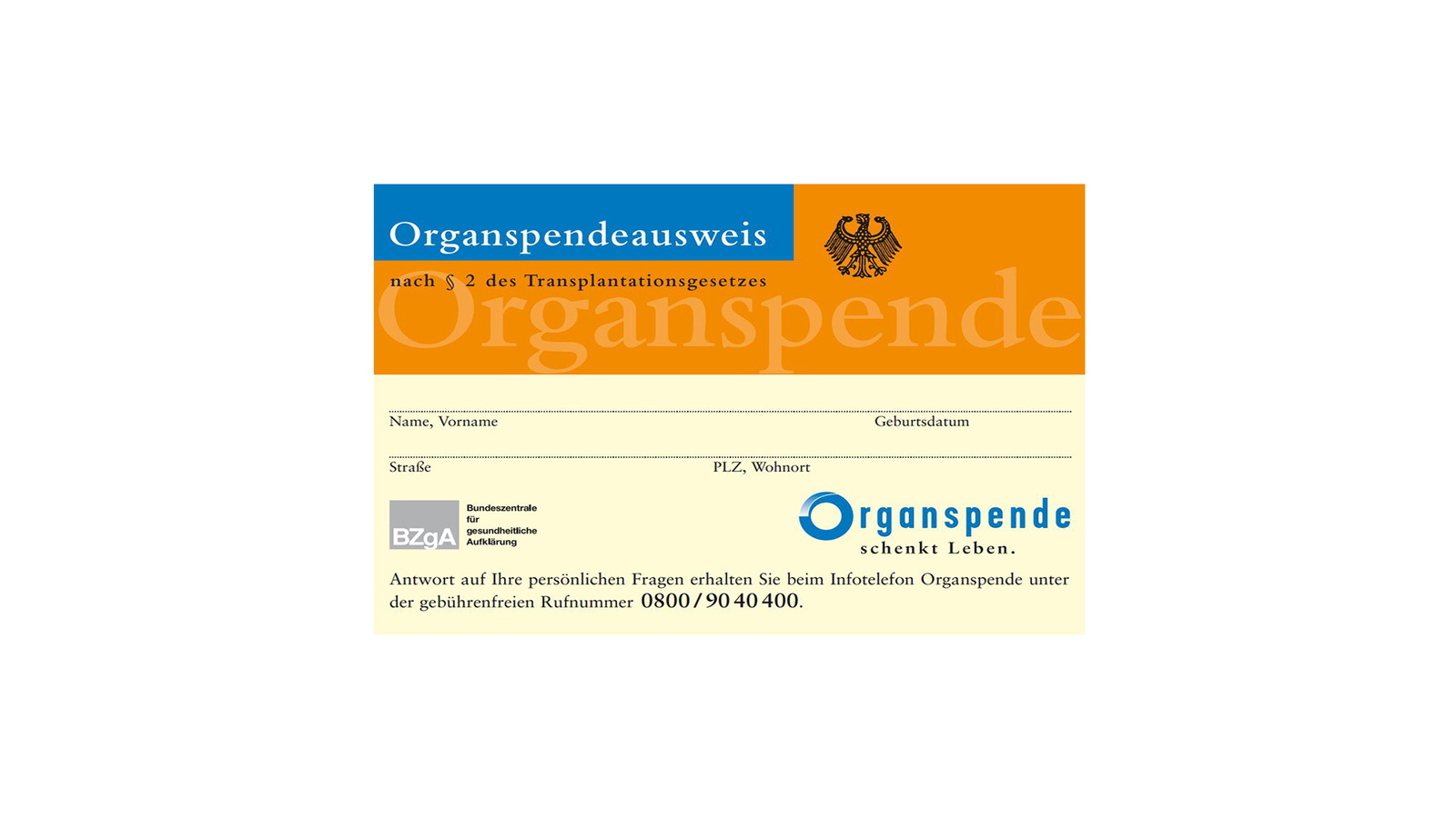 Organspendeausweis