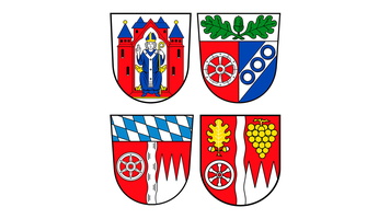 Wappen vier Landkreise