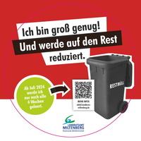 Neue Aufkleber für die Restmülltonnen