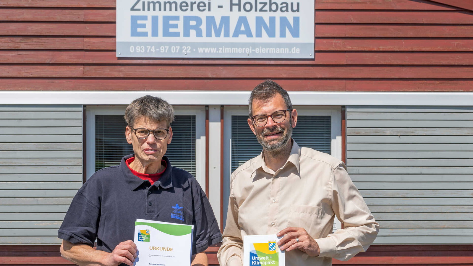 Umweltpakt-Urkunde für Zimmerei Eiermann