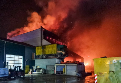 Brand im Elsenfelder Industriegebiet